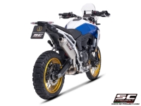 BMW F 900 GS with SC-Project Rally Raid titanium exhaust, rear view