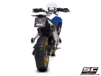 BMW F 900 GS with SC-Project MX titanium exhaust, back view