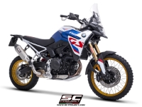BMW F 900 GS with SC-Project MX titanium exhaust, 3/4 front view
