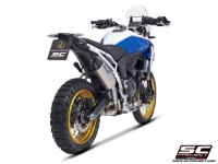 BMW F 900 GS with SC-Project MX titanium exhaust, rear view