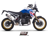 BMW F 900 GS with SC-Project MX titanium exhaust, side view