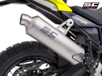 Benelli TRK 702 with SC-Project Rally-S titanium exhaust, detail view