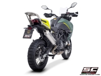 Benelli TRK 702 with SC-Project Rally-S titanium exhaust, rear view