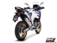 Honda CRF1100L Africa Twin with SC-Project Rally Raid titanium exhaust, rear view
