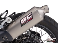 BMW R 12 G/S with SC-Project Rally Raid titanium exhaust, side detail view