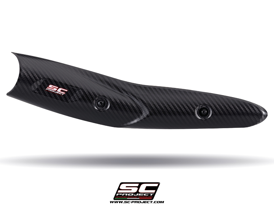 Kawasaki Z900 Carbon fibre heat shield protection side view